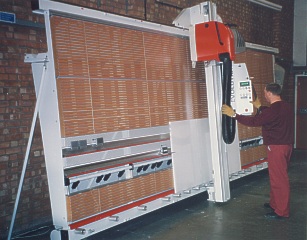The Striebig Evolution vertical panel saw in action at Amari Platics, Norwich.