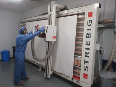 Streibig vertical panel saw at Dublin airport