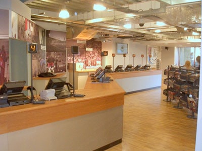 Hawkins Joinery made the wood-based units for the shop at West Ham's soccer ground. 