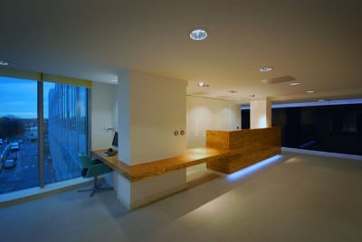 A reception area built by the Hertfordshire company for a London firm of architects.