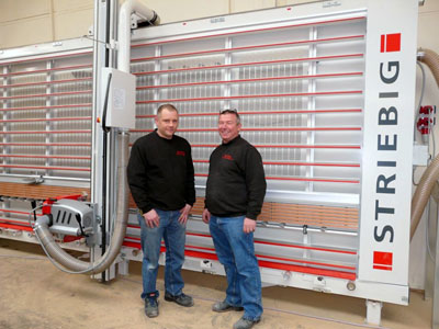 Bevenny Manufacturing's co-directors Mick Bevan (left) and Cliff Kenny with their new Striebig.